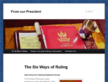 Tablet Screenshot of fromourpresident.shambhalatimes.org